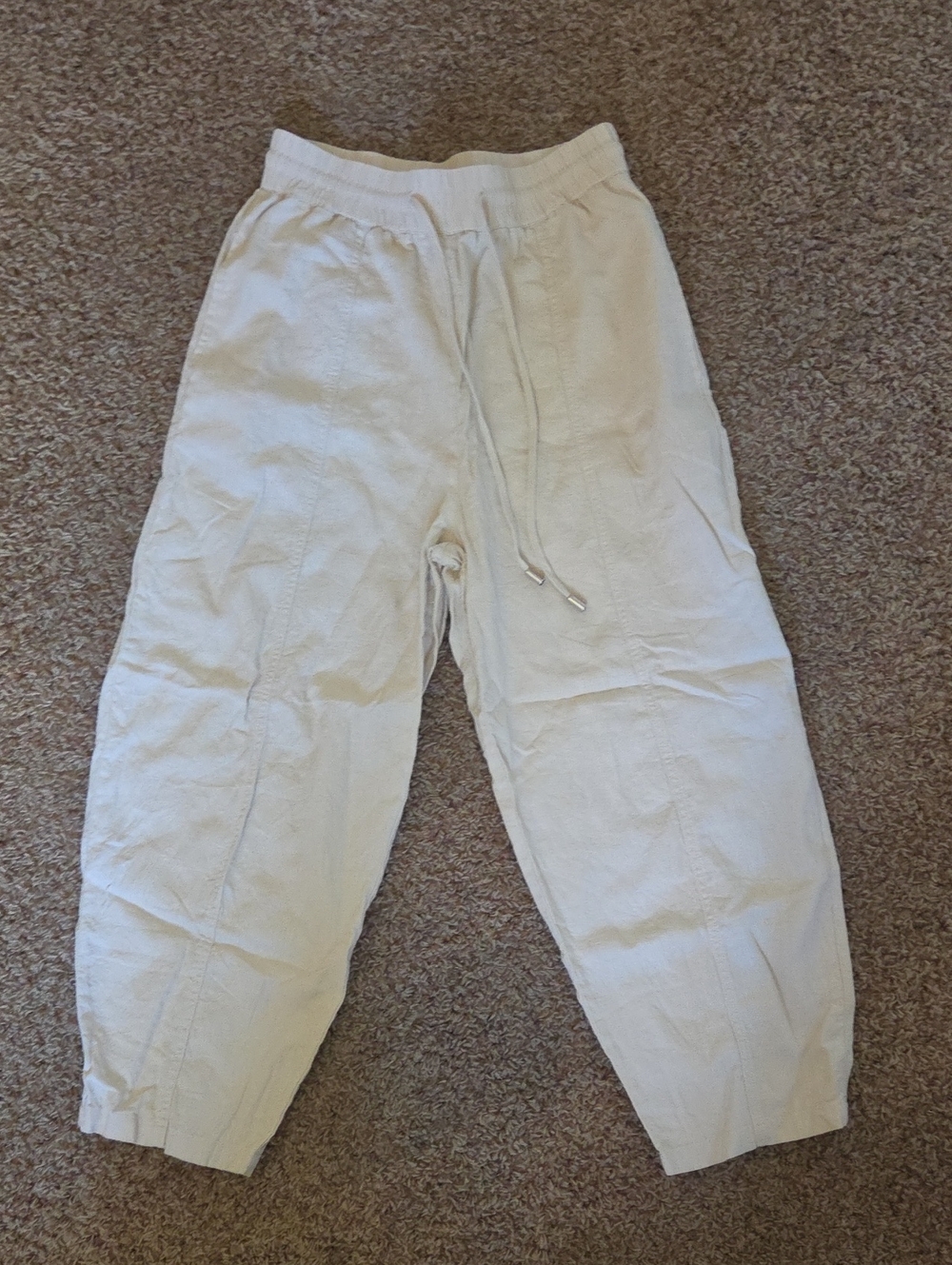 Zara Cream Linen Pants